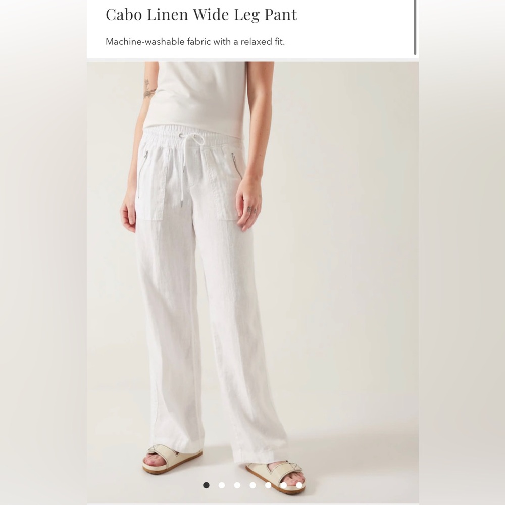 Athleta Cabo Linen Wide Leg Pants-NWT